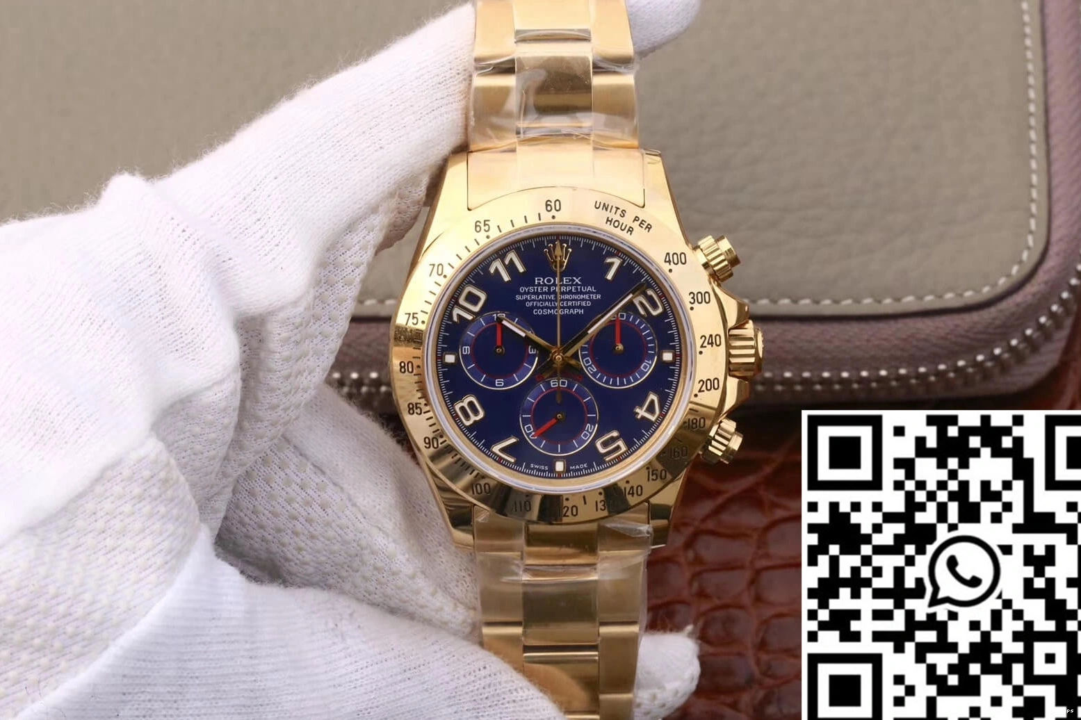 Factory Gold JH Dial Daytona 116528 Full Blue Rolex Cosmograph 0806